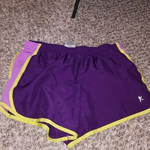 Purple athletic shorts
